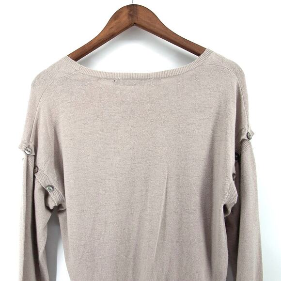 Something Else by Natalie Wood Beige Angora Viscose Blend Ivory Button Sleeves 4 - Picture 13 of 15